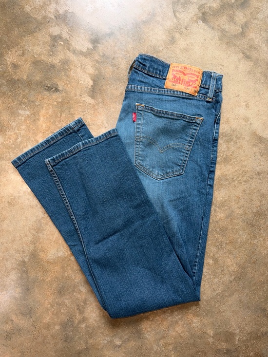 Levi's Denim - Levi's 514 - Medium Blue Straight Leg Denim Jeans